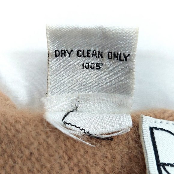 Rafaella Camel Scallop Neck Lambs Wool/Rabbit Hair Sweater - Picture 15 of 16